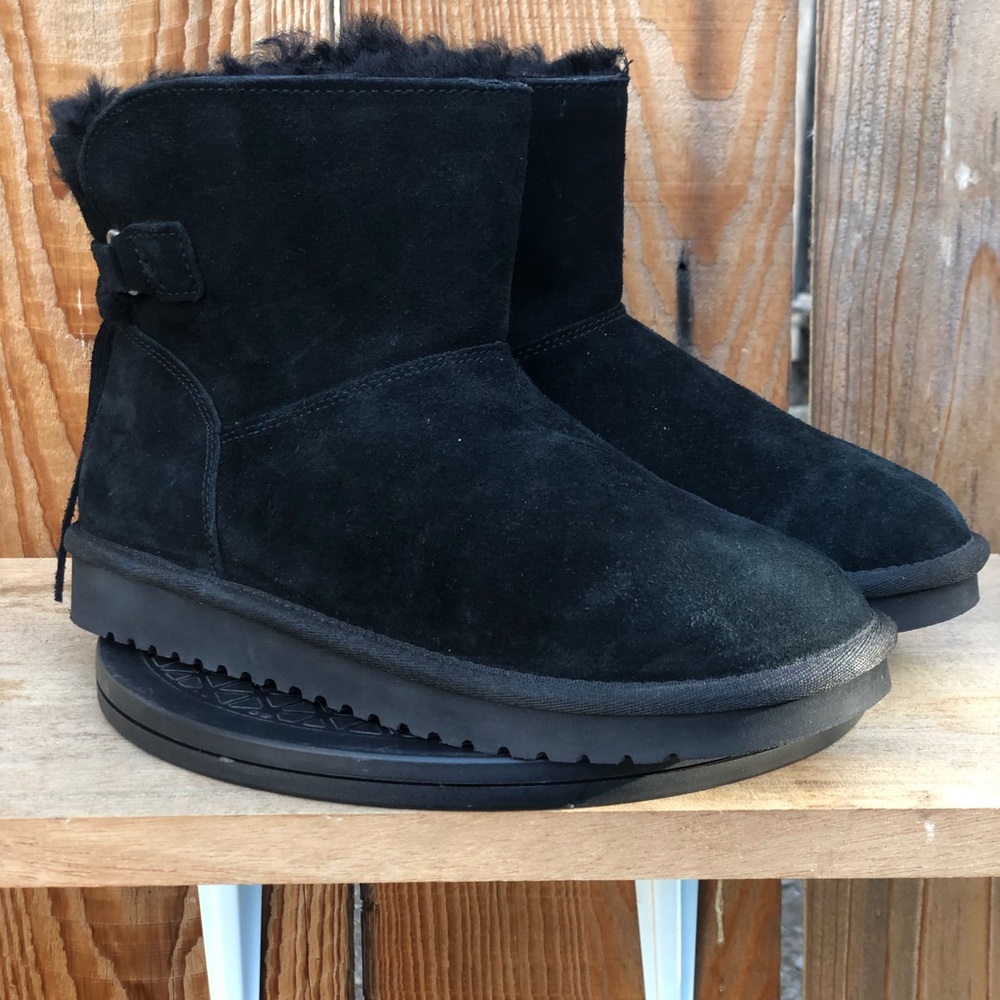 Koolaburra by UGG Jaelyn Mini Winter Casual Black Women’s Boots Size 9 Like New - Picture 5 of 12